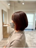 20代30代40代◎チェリーブラウン似合わせカットボブスタイル