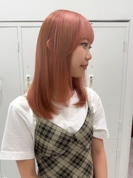 モク 立川(moc) 韓国風レイヤーカットブリーチダブルカラー前髪