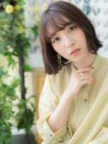 カバーヘア ブリス 戸田公園西口店(COVER HAIR bliss) ■くすみベージュ外ハネ切りっぱなしボブ302-2戸田公園20代30代