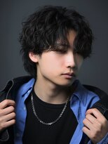 ルーシー 渋谷(LUCEY) センターパートフェザーパーマシャドウパーマメンズパーマ