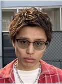 原宿マッシュシャドウパーマフェザーショートスパイラルパーマ