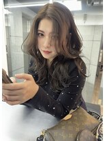 ラ キング(LA KING) 着物ヘア/大人ガーリー/ダークアッシュ/似合わせカット/栄