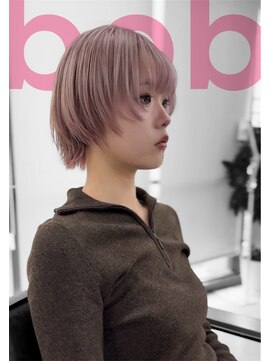 フランチェスカドットボブ(francesca.bob) ホワイトピンクベージュ×レイヤーボブ【田野剛大】梅田