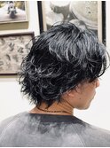 大人サーフカールスキンフェードツーブロック刈り上げ30代40代
