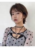 オリーブグレー/レイヤーカット/黒髪/マロンベージュ/原宿0227