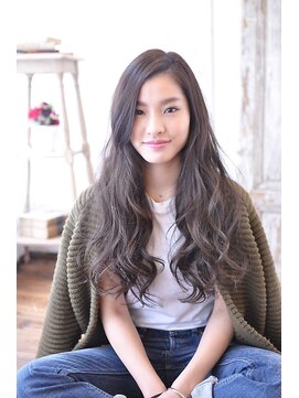 フェリシータ 緑地公園店(felicita) グレージュカラー♪かき上げバングカーリーロング