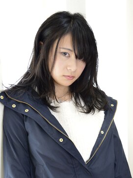 ヘアカフェ コトノハ(hair cafe Kotonoha) 【コトノハ】黒髪でもラフな抜け感　小顔ストレートスタイル♪