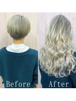 あるじゃんすー 静岡店&nbsp;ホワイトアッシュカラー#シールエクステ#グレージュ#韓国#静岡