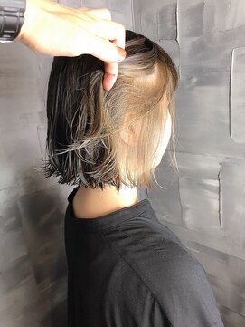 ヘアサロンエムフィス 池袋東口(HAIR SALON M Fe's) デザインカラー/厚めバング/ローライト/スリークボブ