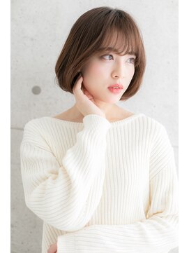 ヘアアンドビューティー ミック(Hair & Beauty miq) 暖色系カラー★前下がり切りっぱなしクラシカルボブa