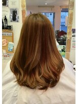 ドゥ スタイル 三国ヶ丘店(Duex Style)&nbsp;20代30代40代大人かわいい♪艶感オレンジベージュハイライト