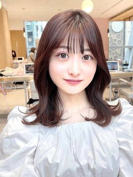 アフロートリノ(AFLOAT Leino) 2wayバング 韓国前髪 シースルー ミディアム くびれヘア　顔周り