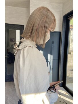 リンクバイビセ 髪質改善(link by vise) #ベージュカラー#ボブ#ハイトーン#ケアブリーチ#ベージュ