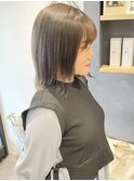毛利/大人可愛い 人気 ダブルカラー オリーブベージュ透明感 艶