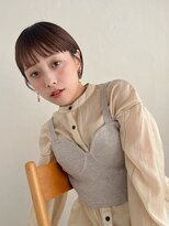 ムク 甲府(muku.)&nbsp;前髪/マチルダボブ/ピンクベージュインナー/グレージュ[甲府駅]