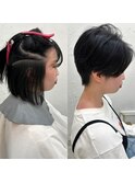 ハンサムショートベリーショート刈り上げない刈り上げ前髪なし