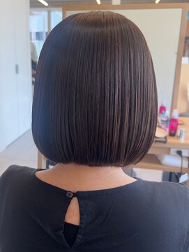 クラップス オル 金沢八景(CLAPS Ore) ダブルカラーミルクティーベージュカラーケアブリーチ韓国ボブ