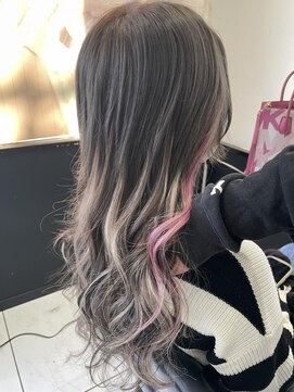 ヘアーデザイン ジェルム(Hair Design germe) プルエクピンクイヤリングカラー #しのだスペシャル