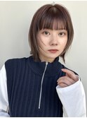 大人かわいい顔まわりレイヤー韓国レイヤー前髪そとはねボブ渋谷