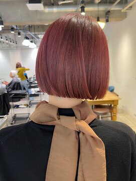 キャロルガーデンズ ボコカ 表参道(Carroll Gardens bococa) 【kacho】くすみピンク×ミニボブ