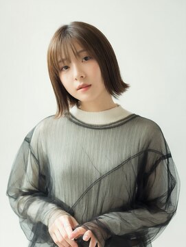 インデックスヘアー 亀戸店 20代30代ナチュラル切りっぱなしボブ艶感結べるボブ