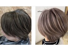 アジュール(AZURE)の雰囲気（ 大人気♪白髪をぼかして、もっと自由に魅せるヘアスタイル。）