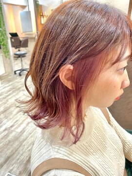 ファブ バイ ルミ(Fab by Lumi) 透明感インナーカラー/ピンクベージュ/韓国風スタイル