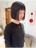 イメチェン/美髪/外ハネボブ/ハイライト/切りっぱなしボブ