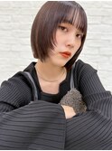 切りっぱなしボブ/顔周りレイヤー/フェイスレイヤー/Minori