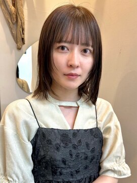 シティ(sity.) 天神　ボブ　顔まわりレイヤーカット　ブリーチなしカラー