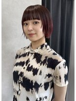 ソワンドゥブレスシエン 堀江店(soin de brace CIEN)&nbsp;韓国前髪顔周り×ボルドー[堀江/髪質改善]