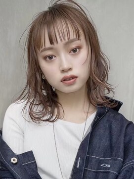 ギークス(GEEKS) 【GEEKS渋谷】ブリーチなし/艶ピンクグレージュ/オン眉/冬カラー