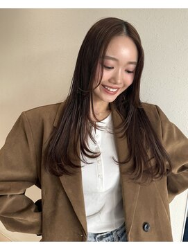 ゲリール ヘア プラス ケア(guerir hair+care) 【guerir hair + care】顔周りレイヤー×秋カラー