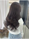 ２０代３０代ロンググレージュブリーチなしダブルカラー