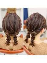 W’d BELL品川駅前店 ヘアセット/ヘアメイク/ヘアアレンジ/着付け専門店 ツイン編みおろし