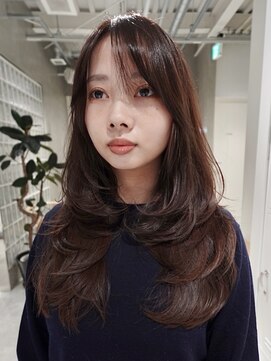 テクネ 天神大名(techne) 天神大名レイヤーカット大人レイヤーくびれヘアロング今泉