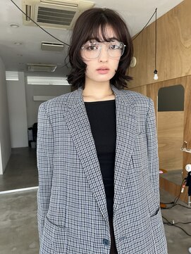 パークホワイト 代官山(PARK White) ボブレイヤーハッシュカットニュアンスパーマココアブラウン