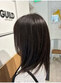 艶ストレート×ナチュラルブラウン