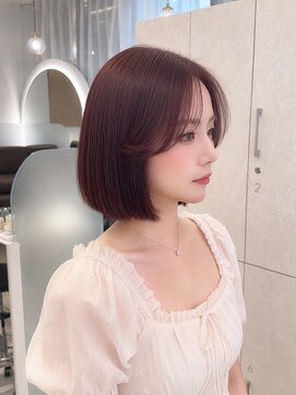 ネモネ バイ ミリー 梅田茶屋町(nemone by milly) 【梅田茶屋町】韓国ボブ×ワインレッドカラー