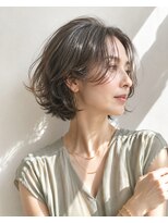 アッシュ 学芸大学店(Ash)&nbsp;ショートボブ/大人女性/グレージュ/白髪ぼかし/脱白髪染め