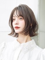 アトレ 福岡大名店(attrait)&nbsp;透明感のあるブラウンボブ×毛先まで潤うツヤ髪