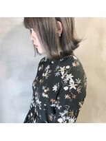ミント(mint) 人気な切りっぱなしボブ×透明感グレー!