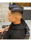 サイドパートショートかき上げショートレイヤー