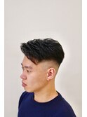 七三オールバックフェードアップバングツーブロック