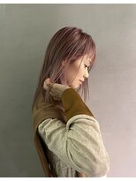 シェリ ヘアデザイン(CHERIE hair design)&nbsp;ストレートレイヤー　× ピンクラベンダー