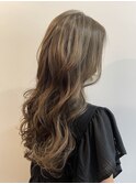 ニューヨークドライカット×白髪ぼかしハイライト×美髪ロング