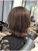 大人可愛い30代40代50代外ハネレイヤーボブ/くびれヘア