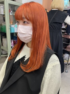 ヒビヲ(HIBIO) ダブルカラーピンクベージュピンクカラーケアブリーチミニボブ