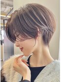 30代40代50代耳かけショート前髪なしハンサムショートカット小顔