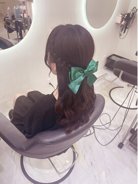クラン 梅田店(clan) 編み込みハーフアップ/梅田ヘアセット